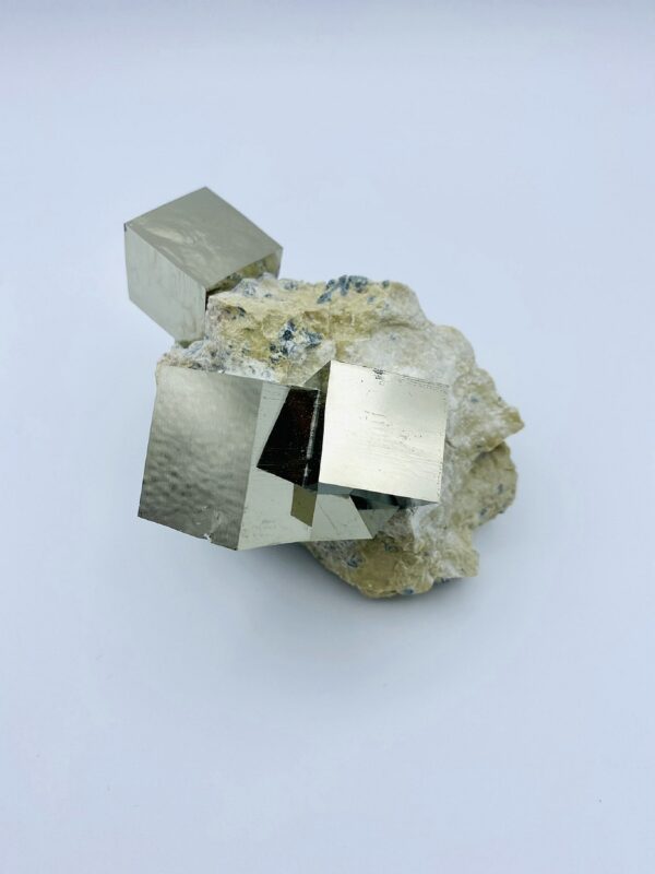 Museum quality Pyrite crystal & cluster on matrix from Navajun, Spain