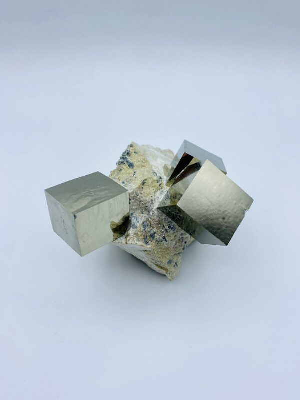 Museum quality Pyrite crystal & cluster on matrix from Navajun, Spain