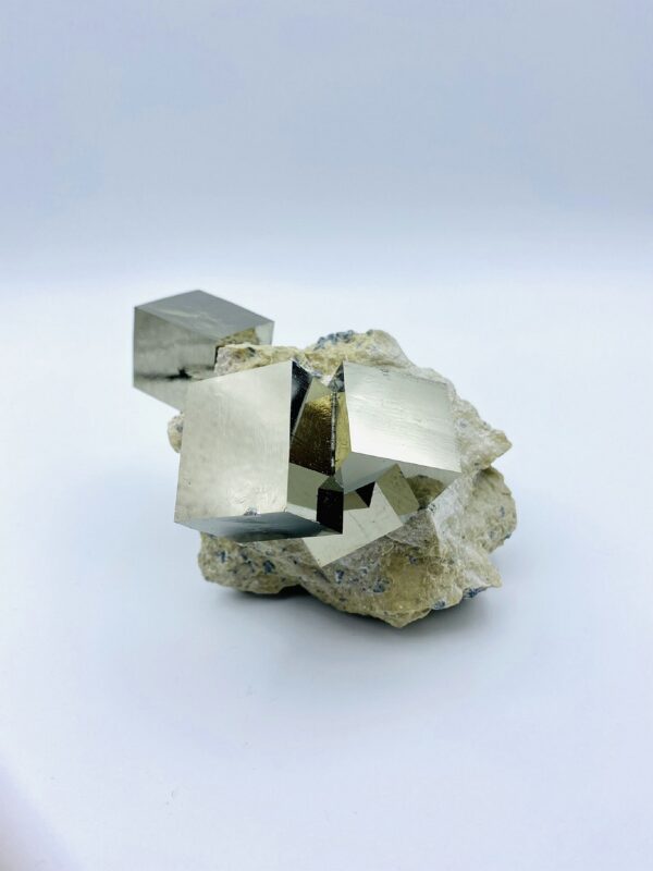 Museum quality Pyrite crystal & cluster on matrix from Navajun, Spain