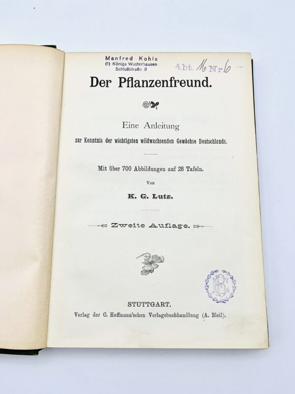 K. G. Lutz - Der Pflanzenfreund - 1896